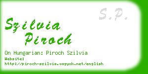 szilvia piroch business card